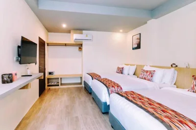 Dreibettzimmer mit Meerblick — Charcoal Panwa Beach Phuket